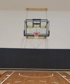 Gared Sports Gared Four Point Wall Mounted Hoop - 72 Inch Glass - Manual Height Adjuster