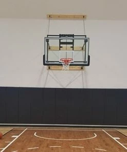 Gared Sports Gared Four Point Wall Mounted Hoop - 72 Inch Glass - Electric Height Adjuster
