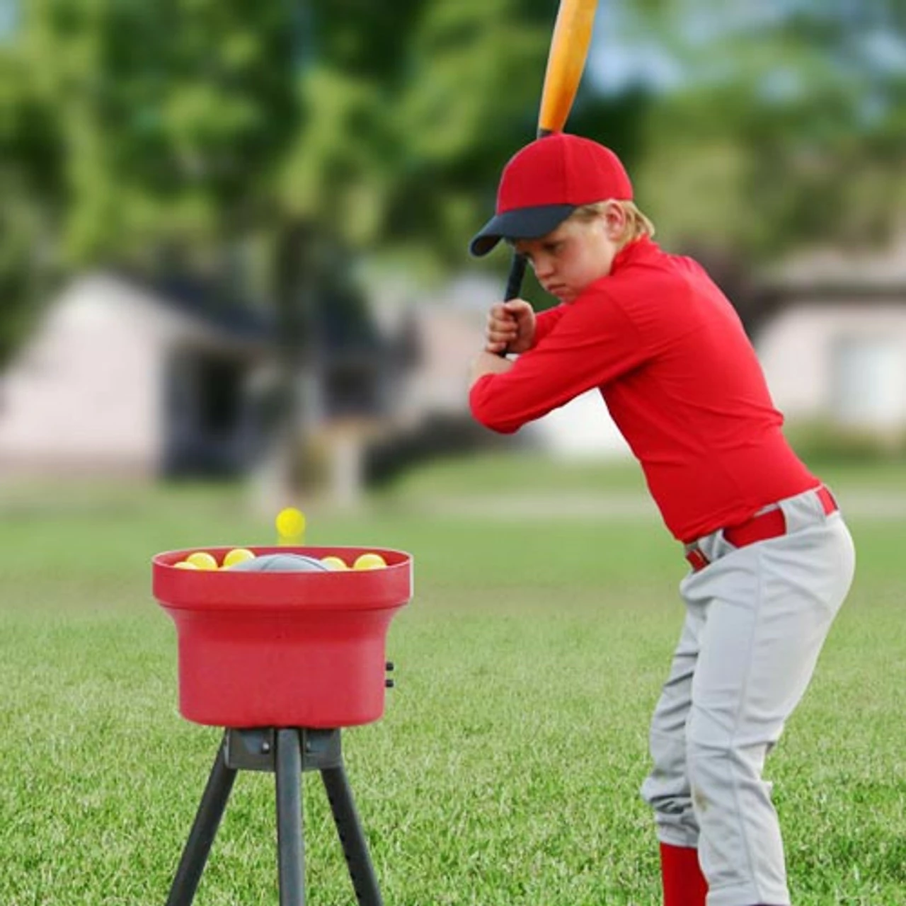 Heater Sports Crusher Fastball And Curveball Mini Ball Pitching Machine With 4 Hr. Batteries - Image 2