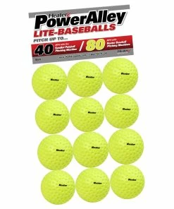 Heater Sports PowerAlley 80/Sandlot 40 MPH Lite Baseballs - Package Of 12