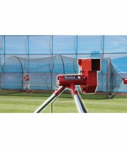 Heater Sports Heater Real Ball Pitching Machine And 24' Xtender Cage