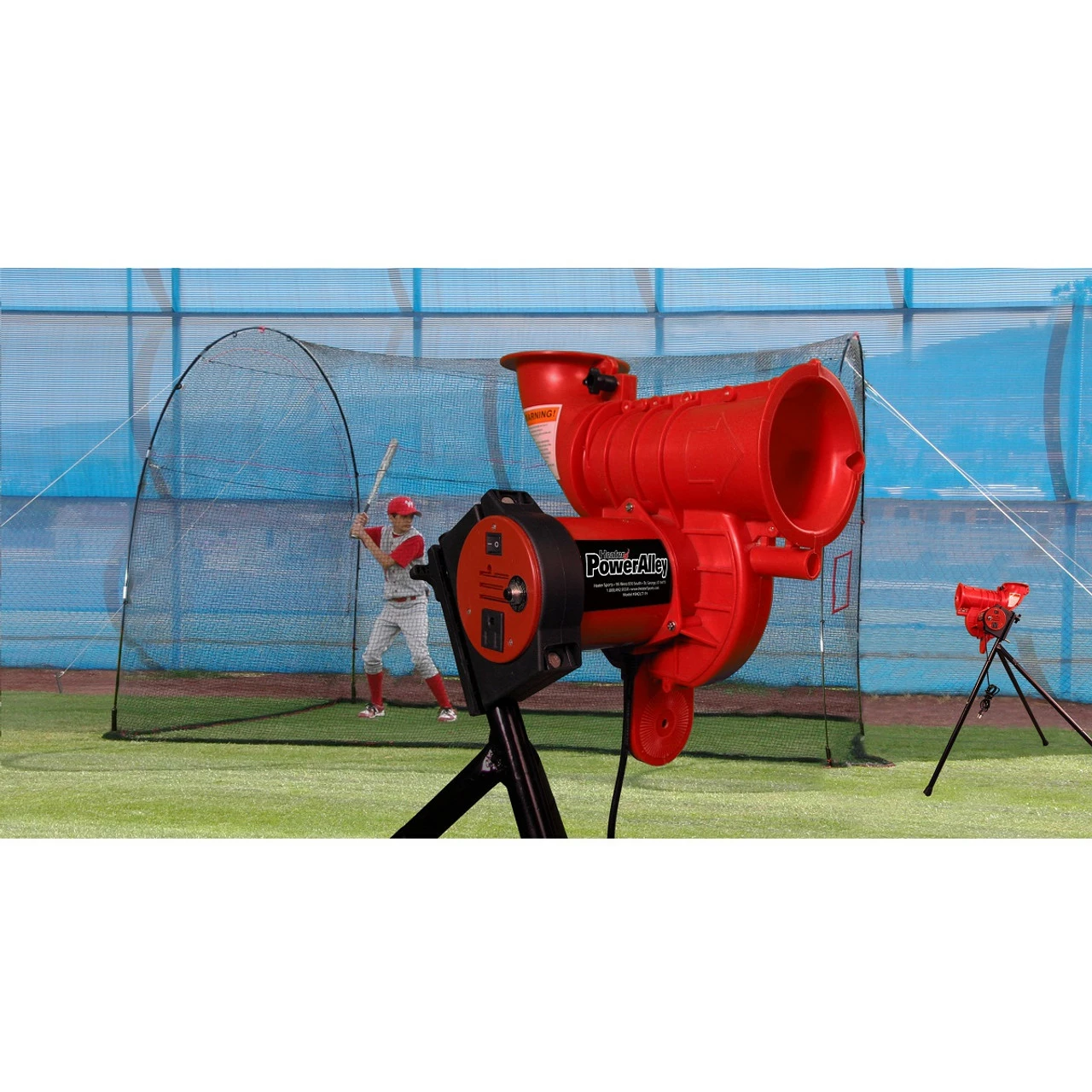 Heater Sports Power Alley Lite Ball Machine And 12' Home Run Batting Cage