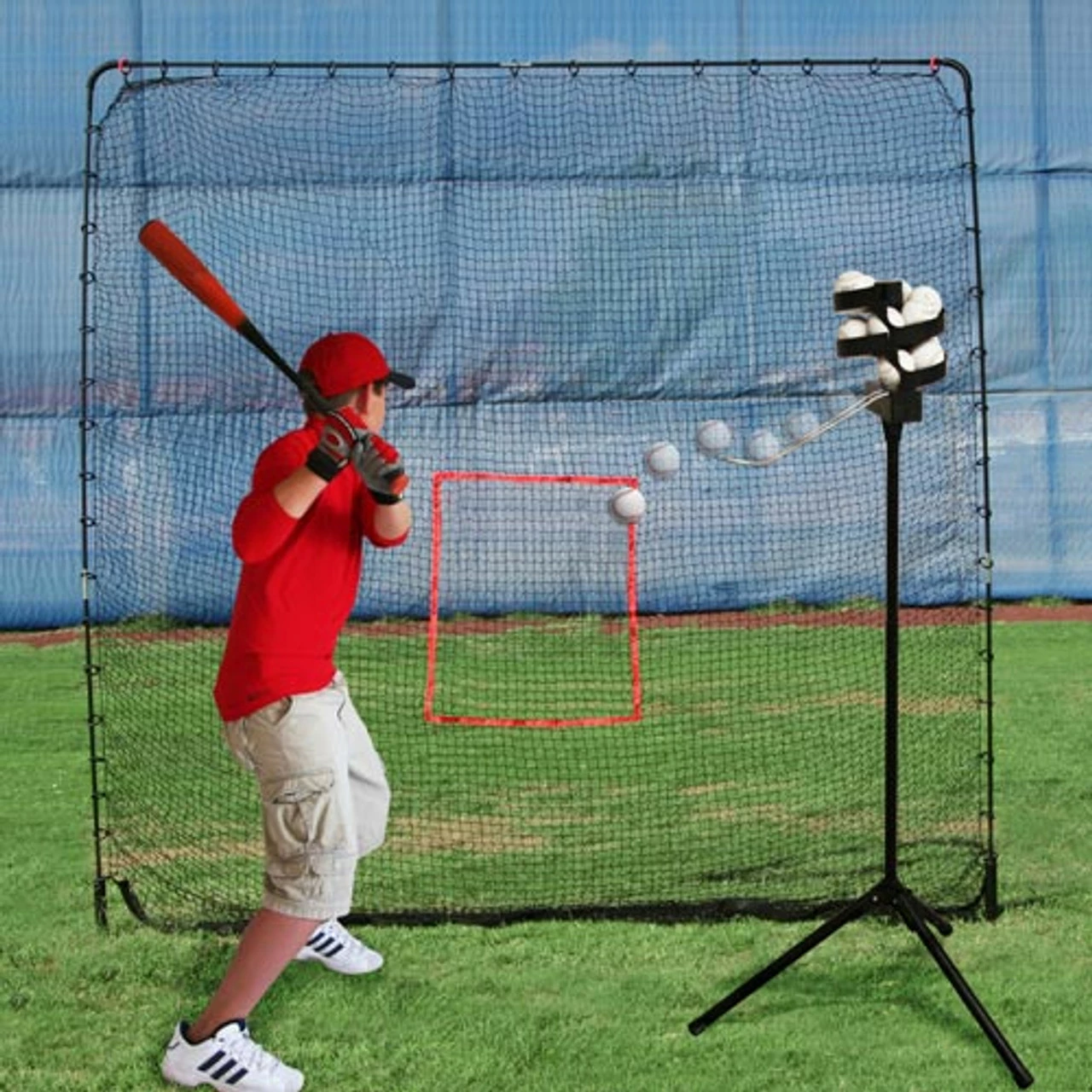 Heater Sports Big League Drop Toss Machine With Big Play Net