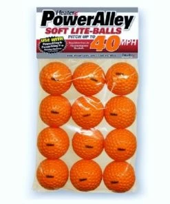 Heater Sports PowerAlley 40 MPH Orange Lite Baseballs - Package Of 12