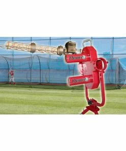 Heater Sports Deuce 75 Real Ball Pitching Machine With Ball Feeder And 36' Xtender Cage