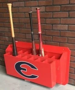 PYT Sports Angled Baseball Bat/Softball Bat Storage Rack