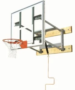 Bison Adjustable Wall Mounted Basketball Hoop - 72 Inch Glass
