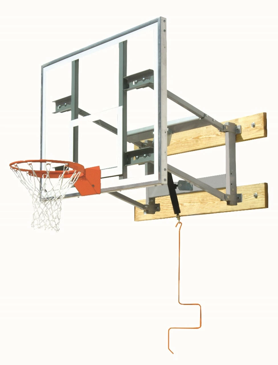 Bison Adjustable Wall Mounted Basketball Hoop - 72 Inch Glass