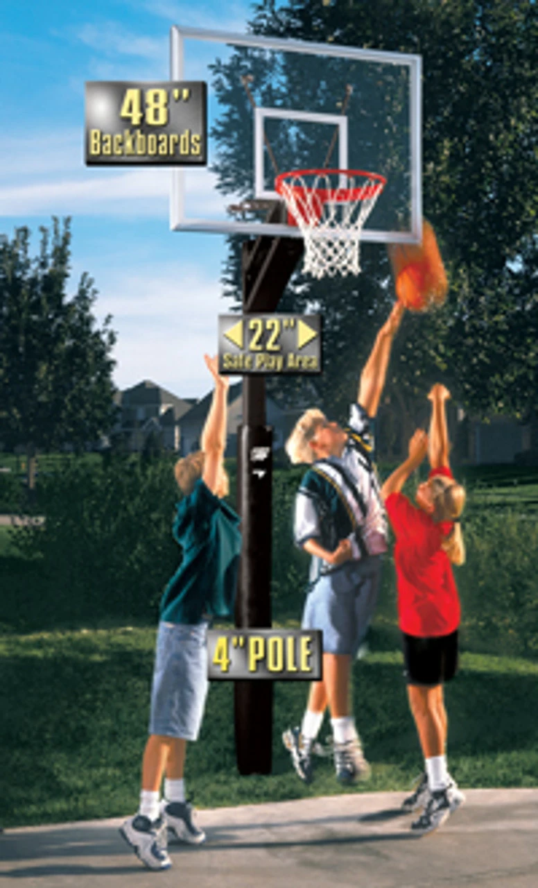 Bison All Conference Adjustable Basketball Hoop - 48 Inch Clear Acrylic