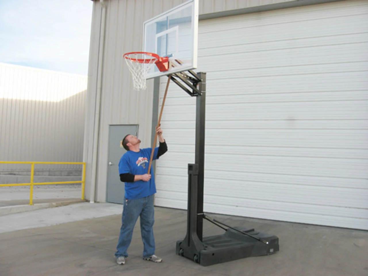 First Team OmniChamp III Adjustable Portable Hoop - 54 Inch Acrylic - Image 2