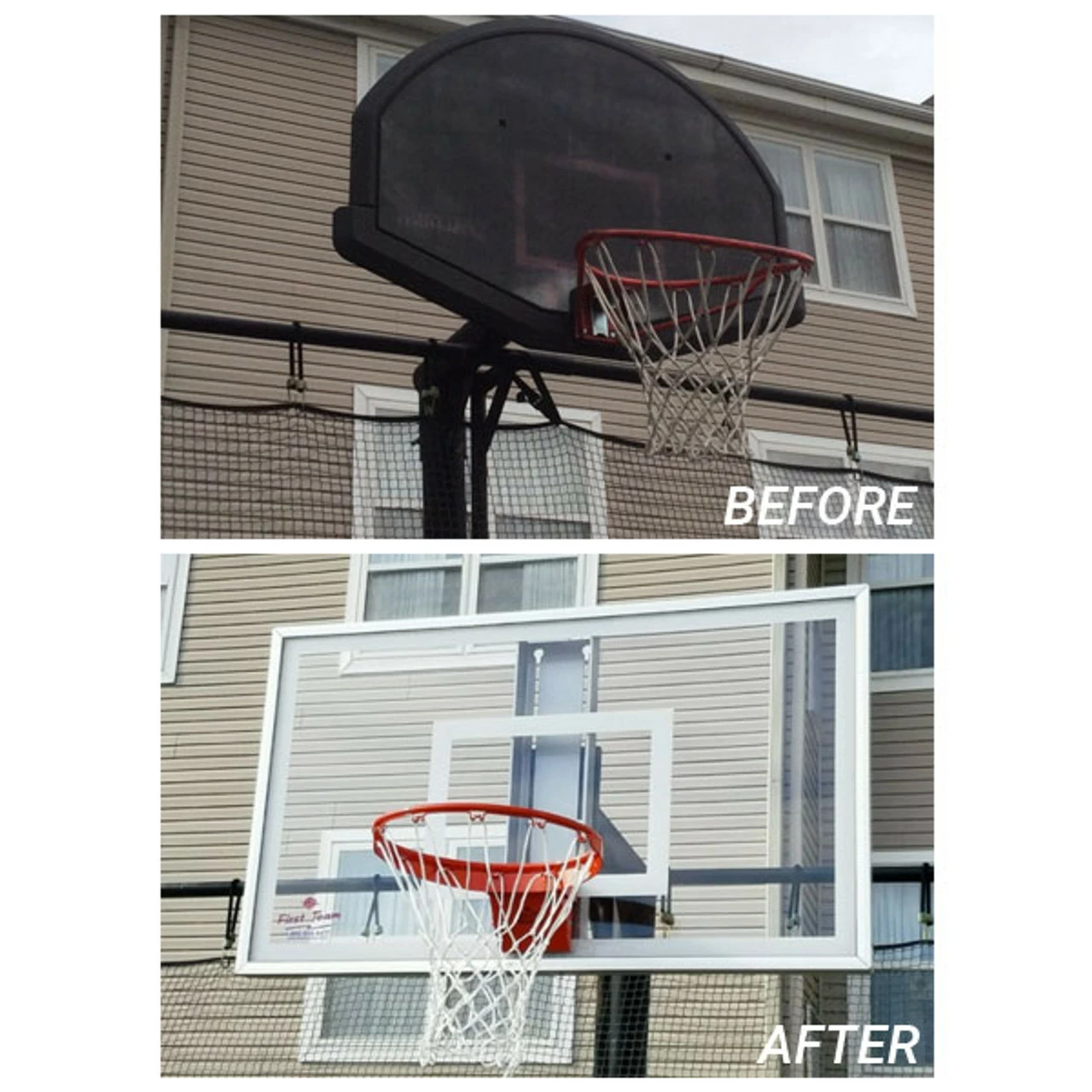 First Team RetroFit36 Select Backboard Package - 60 Inch Backboard - Acrylic - Image 4