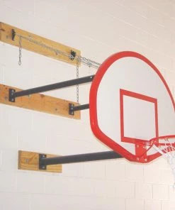 Gared Sports Gared Three Point Wall Mounted Hoop - 54 Inch Fan-Shaped Steel