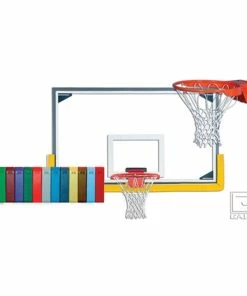 Gared Sports Gared Collegiate Backboard Package - Backboard, Rim, Net, Padding