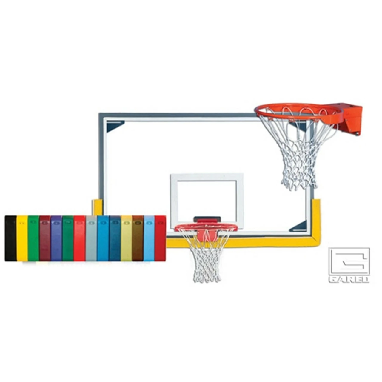 Gared Sports Gared Collegiate Backboard Package - Backboard, Rim, Net, Padding