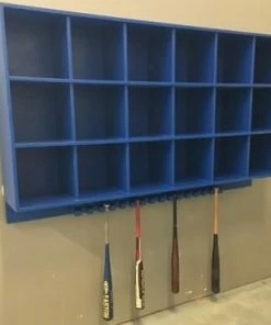 PYT Sports Helmet And Bat Rack Combo - Eighteen Helmets And Fifteen Bats