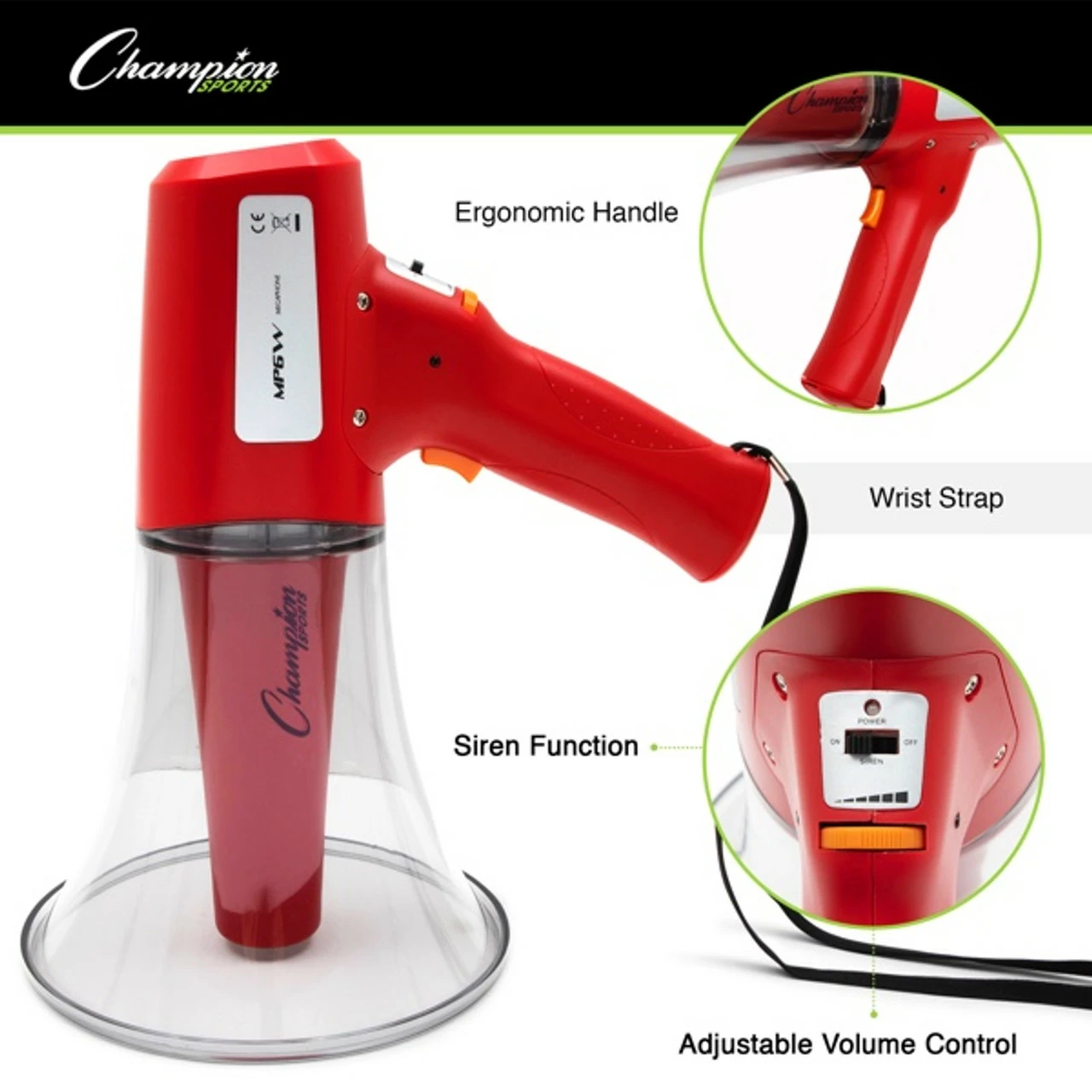 Champion Sports 6 WATT Megaphone - Image 3
