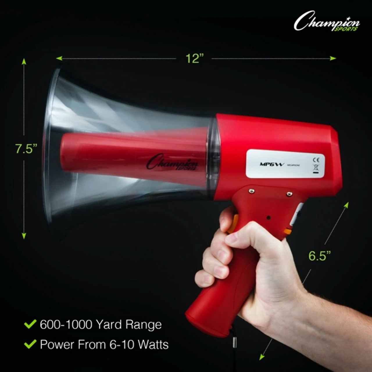 Champion Sports 6 WATT Megaphone - Image 4